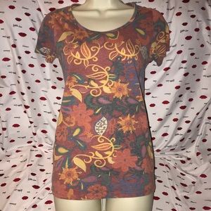 LuLaRoe XXS top brown green yellow 💕